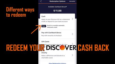 how to redeem cash back bonus discover card